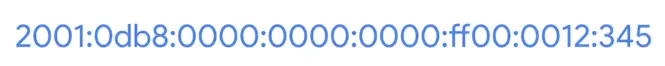 An IPv6 Address